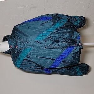 Vintage Christian Dior Monsieur Windbreaker Jacket Colorblock Green Blue Y2K XL